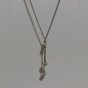 Elegant Pearl Drop Necklace w/ gold chain